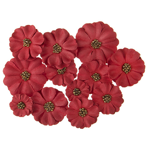 Red Floral Embellishments - Embellishments - Paper Crafting - Craft ...