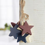 Rustic Americana Wood Star Ornament