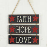 "Faith, Hope, Love" Mini Sign