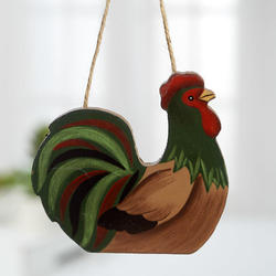 Farmhouse Rooster Wood Ornament