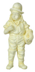Dollhouse Miniature Ivory Farmer Boy Statues