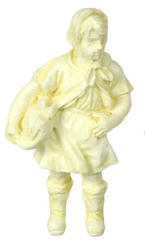 Dollhouse Miniature Ivory School Girl Statues