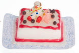 Dollhouse Miniature Clown and Teddy Bear Birthday Cakes