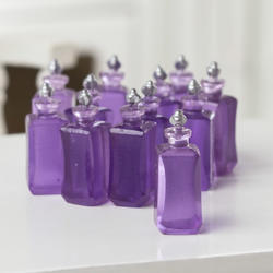Dollhouse Miniature Fancy Purple Soap Bottles