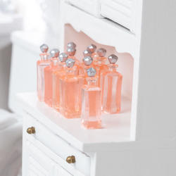 Dollhouse Miniature Pink Baby Oil Bottles
