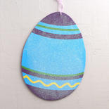 Blue Glittered Display Easter Egg