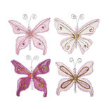 Pink Glacee Butterfly Embellishments