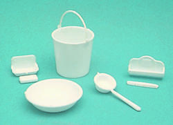 Dollhouse Miniature White Wash Accessories