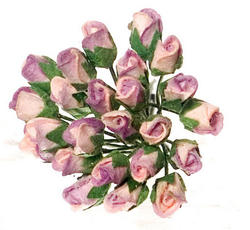 Miniature Half Bloom Lavender Rose Stems