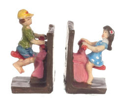 Dollhouse Miniature Colorful Seesaw Bookends