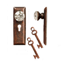 Dollhouse Miniature Door Knobs With Keys