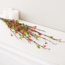 Pink Artificial Blossom and Twig Spray