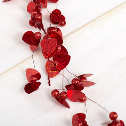 Cascading Holographic Valentine Hearts Red Hanger
