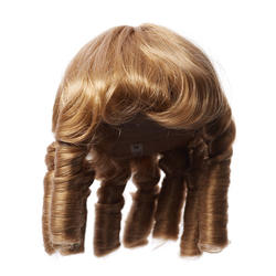 Factory Direct Craft Antina's Long Brunette Soft Curls with Bangs Doll Wigs 