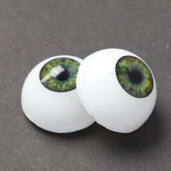Realistic Green Half Round Doll Eyes