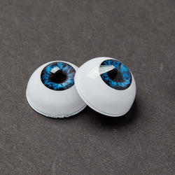 Realistic Cobalt Blue Half Round Doll Eyes