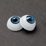 Realistic Cobalt Blue Half Round Doll Eyes