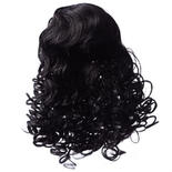Antina's Black Soft Curls with Bangs Doll Wig