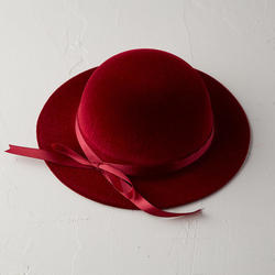 Tallina's Burgundy Velvet Doll Hat