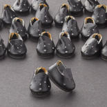 Tallina's Mini Black Slip On with Cutouts Doll Shoes