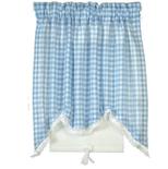 Dollhouse Miniature Blue Long Swag Curtains