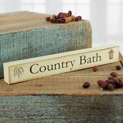 "Country Bath" Chunky Block Sign