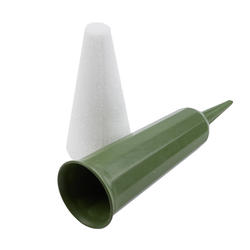 Green Plastic Cemetery Cone Vase Kit