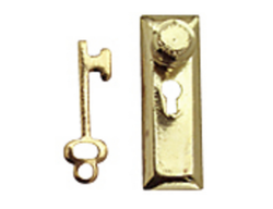 Dollhouse Miniature Door Knob with Key