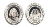 Dollhouse Miniature Silver Oval Frames