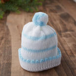 Tallina's Blue Stripe Knit Baby Doll Beanie Hat