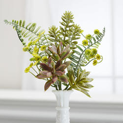 Artificial Fern and Succulent Spray