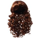 Antina's Long Auburn Soft Curls with Bangs Doll Wig