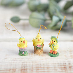 Micro Miniature Easter Chick Ornament Set