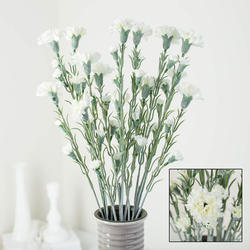 White Artificial Carnation Bouquet