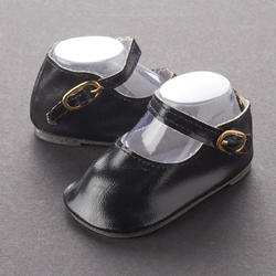 Tallina's Black Gold Buckle Doll Shoes