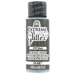 Black FolkArt Extreme Glitter Acrylic Paint