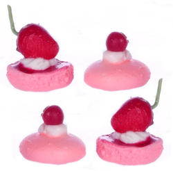 Dollhouse Miniature Assorted Strawberry Tarts