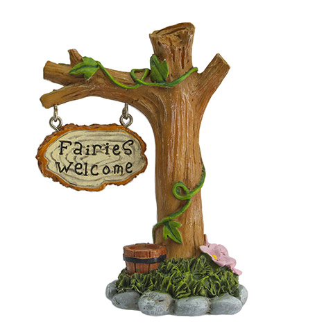 Miniature Dollhouse FAIRY GARDEN /"Fairy Garden/" Leaf Sign