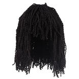 Antina's Black Crimped Yarn Doll Wig