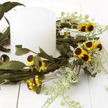Artificial Sunflower Candle Ring