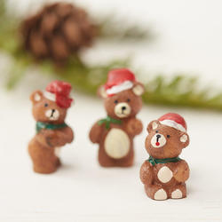 Miniature Bear with Santa Hat