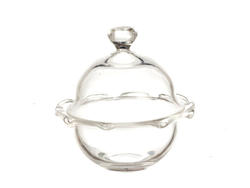 Dollhouse Miniature Clear Bowl with Lid