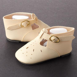 Tallina's Bone Gold Buckle Doll Shoes