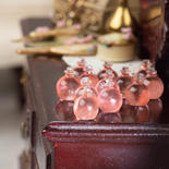 Dollhouse Miniature Pink Round Perfume Bottles