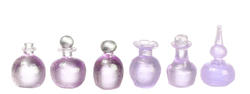 Dollhouse Miniature Assorted Lavender Bottles