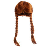 Antina's Long Carrot Red Braids Doll Wig