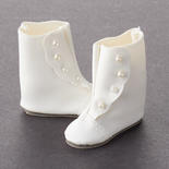 Tallina's White High Button Doll Boots