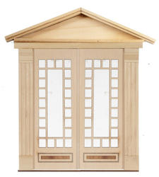 Dollhouse Miniature Twenty Six Light Double Door