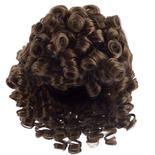 Tallina's Brown Modern Layered Curly Doll Wig