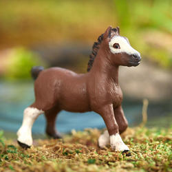 Papo Miniature Realistic Bay Shetland Foal